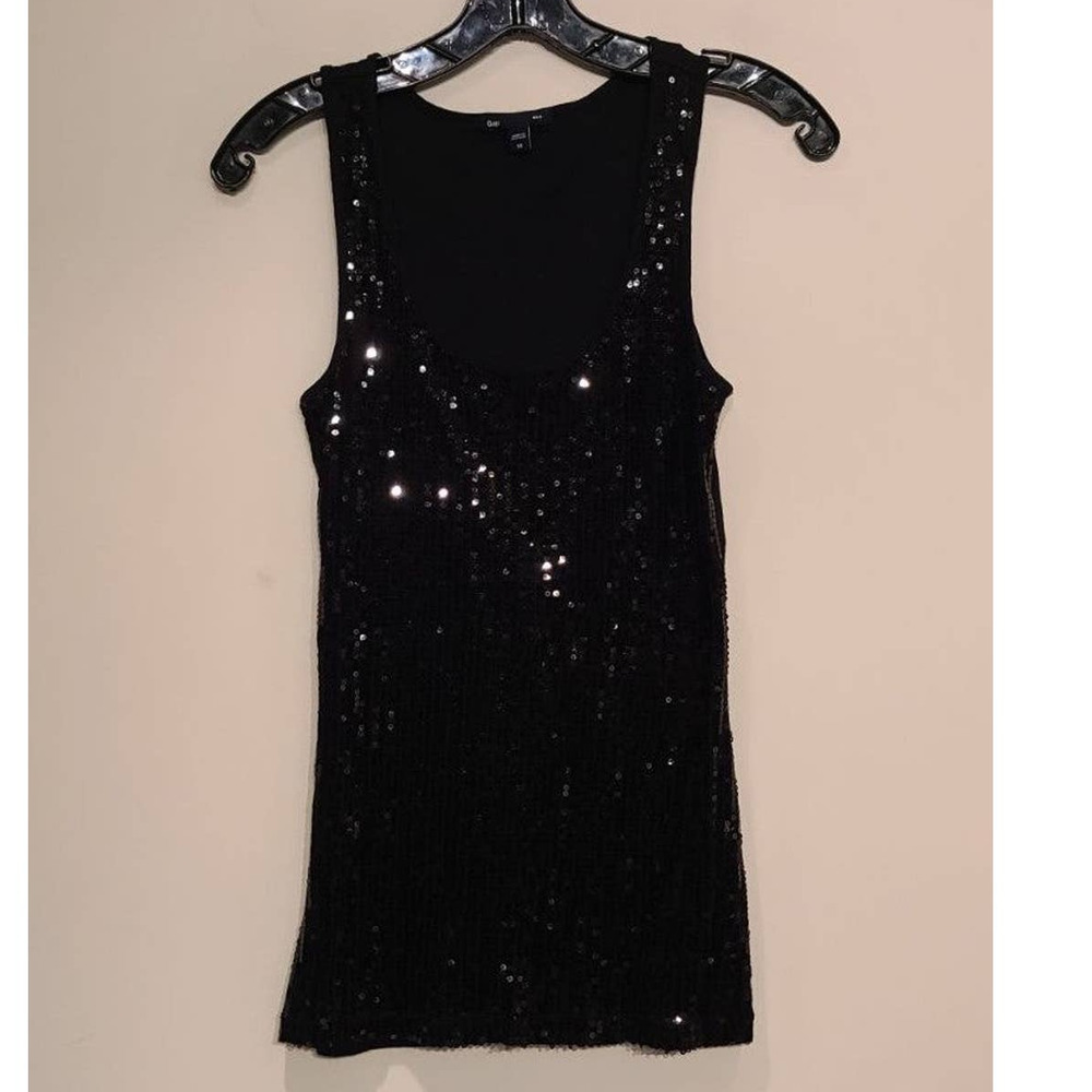 Gap black sequin tank - xs